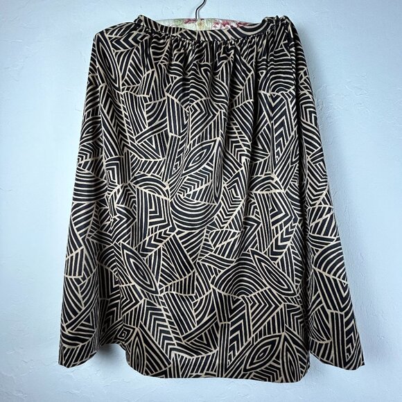 Stewart Sport I.Magnin Dresses & Skirts - E Stewart Sport I.Magnin Womens Black Abstract Print Skirt Large Knee Length